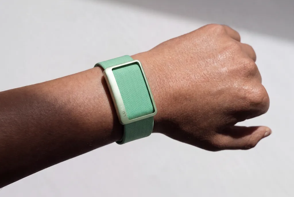 Luna Band in Aloe Green with a silicone strap